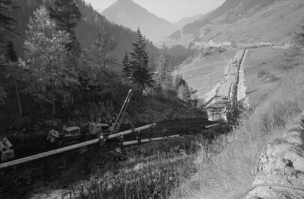 Pipeline-Bau in der Schweiz, 1962